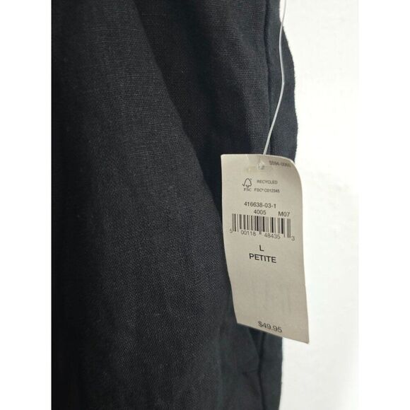 NWT Gap Linen Blend Pleated  Shorts Womens Sz Large Petite - Picture 4 of 8